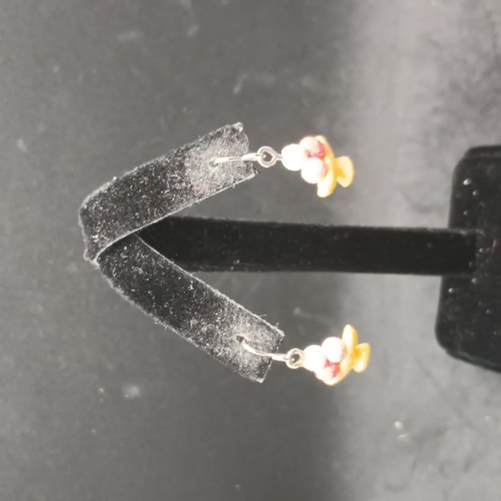 Kids girls ice cream banana split glitter earrings